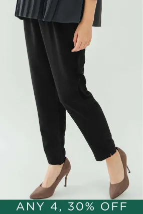 Bove Chavela Drawstring Semi-baggy Maternity Pants Black